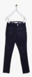 Gini And Jony Navy Blue Solid Trouser Girls