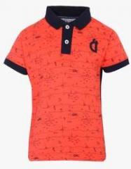 Gini & Jony Orange Regular Fit Polo Shirt boys