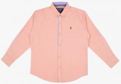 Gini And Jony Orange Regular Fit Shirt boys