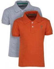 Gini & Jony Pack Of 2 Orange/Grey Value Packs T Shirt boys