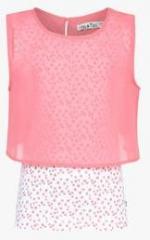 Gini & Jony Pink Solid Casual Top girls