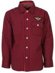 Gini & Jony Red Casual Shirt boys