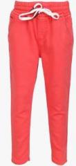 Gini & Jony Red Regular Fit Jeans girls