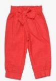 Gini & Jony Red Regular Fit Trouser girls