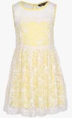 Gini & Jony Yellow Casual Dresses & Frocks girls