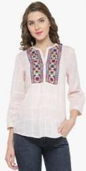 Gipsy Pink Embroidered Blouse men