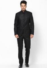 Givo Black Solid Suit men