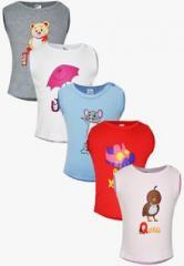 Gkiidz Pack Of 5 Multicoloured Casual Top girls