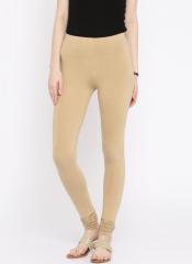 Global Desi Beige Solid Leggings women