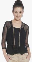 Globus Black Solid Shrug women