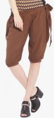 Globus Brown Solid Harem Pant women