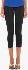 Go Colors Black Solid Capri women