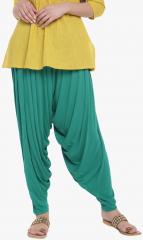 Go Colors Green Solid Salwar women