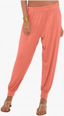 Go Colors Orange Solid Harem Pant women