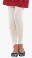 Go Colors White Solid Legging women