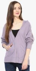 Grain Purple Solid Hoodie women