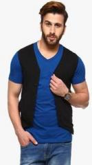 Gritstones Black Solid Waistcoat men