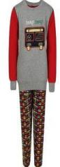 Haig-dot HAIG DOT Grey Milange Round Neck Tracksuit for Boys boys