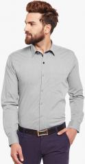 Hancock Grey Solid Slim Fit Formal Shirt men