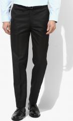 Hangup Black Solid Regular Fit Formal Trouser men