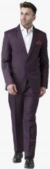 Hangup Purple Solid Suit men