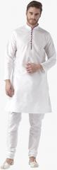 Hangup White Solid Kurta Pyjama men