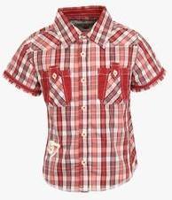 Happy Face Red Casual Shirt boys