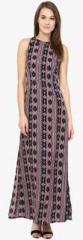 Harpa Black Coloured Printed Maxi Dress women