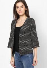 Harpa Black Printed Shrug women