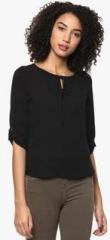 Harpa Black Solid Blouse women