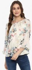 Harpa Cream Printed Blouse women