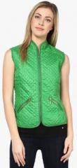 Harpa Green Solid Jacket women