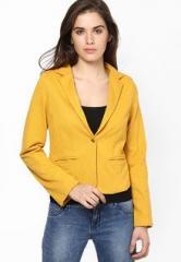 Harpa Mustard Solid Jacket women