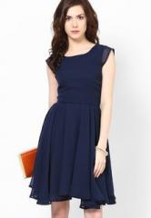 Harpa Navy Blue Skater Dress women