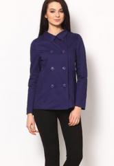 Harpa Navy Blue Solid Jacket women