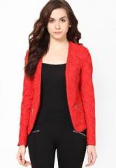 Harpa Red Printed Winter Jackets women