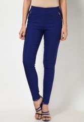 Harpa Solid Blue Jeggings women