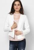 Harpa White Solid Jacket Women