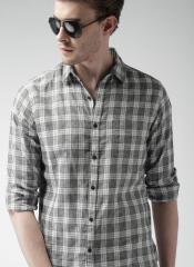 Harvard Grey Checked Casual Shirt men