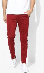 Harvard Maroon Solid Slim Fit Track Pants men