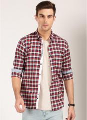 Harvard Multicoloured Checked Regular Fit Casual Shirt men