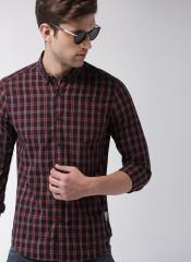 Harvard Navy Blue & Red Checked Casual Shirt men