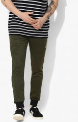 Harvard Olive Green Solid Joggers men