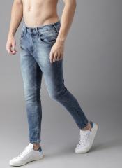 Here&now Blue Skinny Fit Mid Rise Clean Look Jeans men