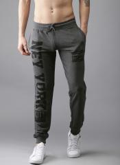 Here&now Hrx By Hrithik Roshan Grey Printed Joggers men