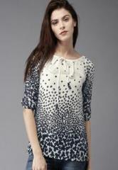 Here&now Off White Printed Blouse women