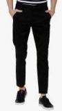 Highlander Black Solid Regular Fit Chinos Men