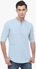 Highlander Blue Solid Kurta men