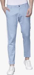 Highlander Blue Solid Slim Fit Chinos men