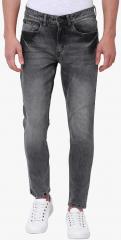 Highlander Grey Washed Mid Rise Slim Fit Jeans men